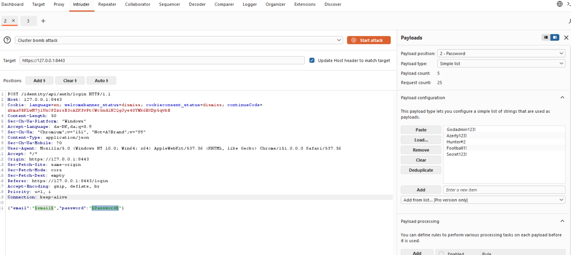 burpsuite cluster bomb